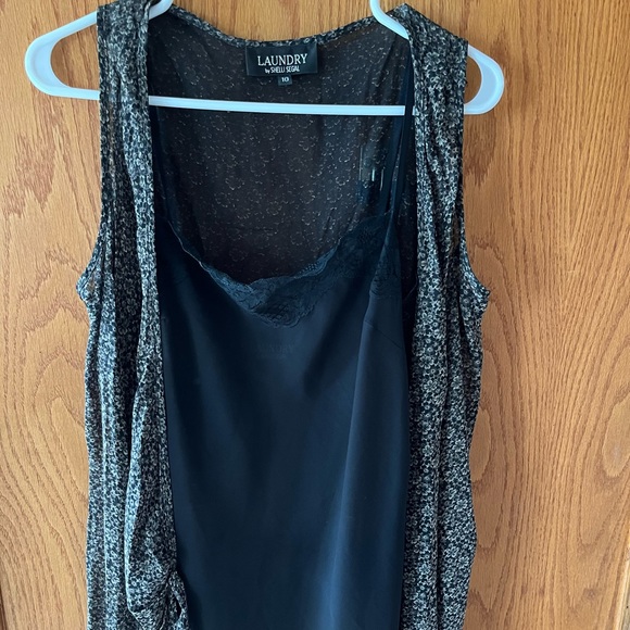 LAUNDRY BY SHELLI SEGAL ~ 2 Piece Wrap Dress & Slip (Sz.10) - Picture 4 of 7